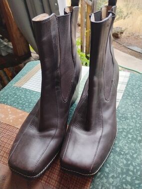 Rockport Brown Leather Dress Boot Causal Dress Office US Women's 9